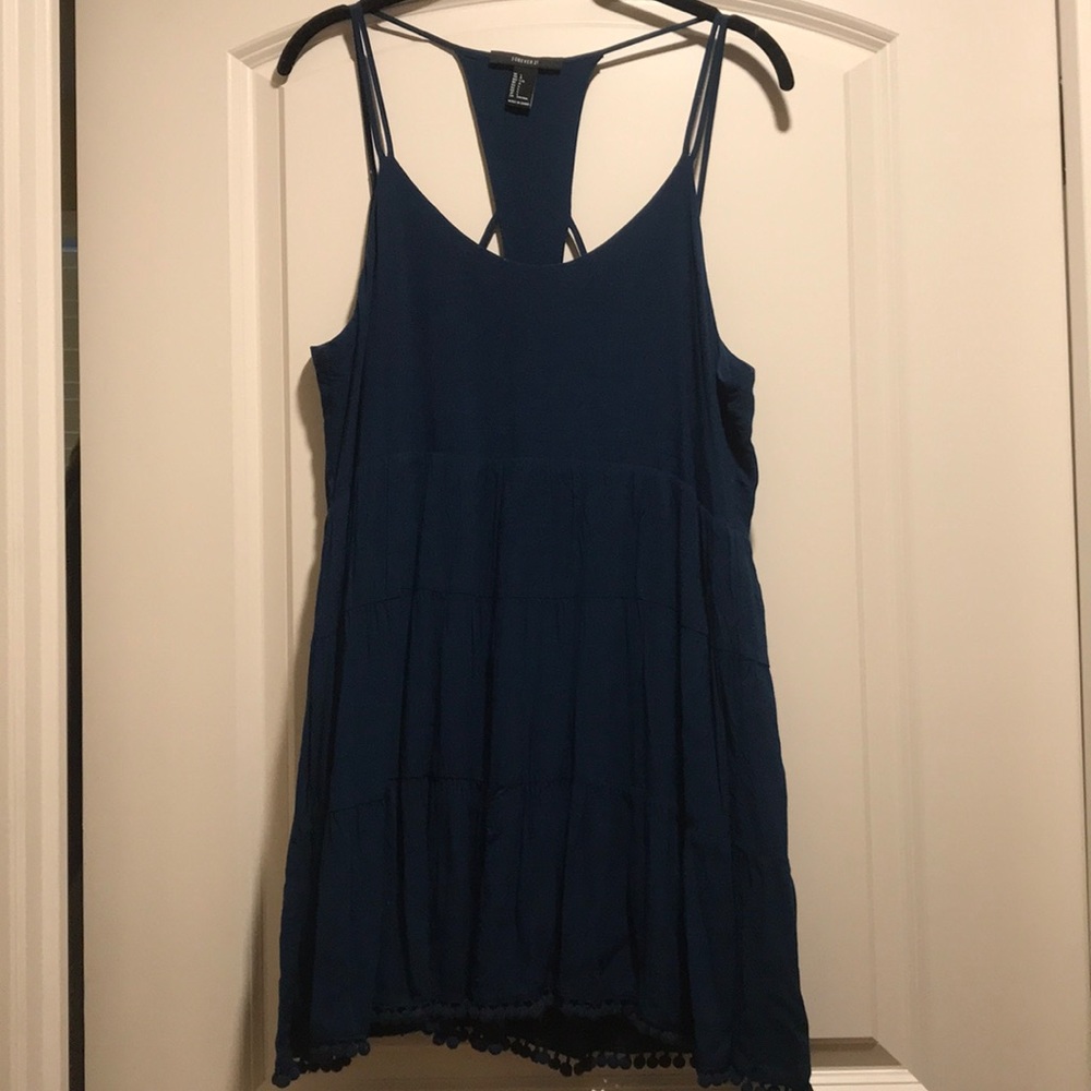 Navy Blue Forever 21 Summer Dress